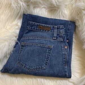 Ralph Lauren Blue Denim with Brown Leather Patch